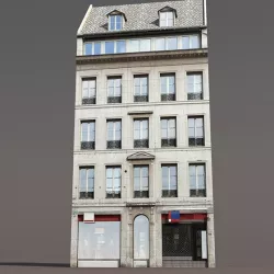 Apartment House #111 Low poly 3d Model1