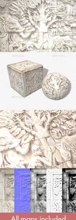 Asian Carved Stone Texture 2