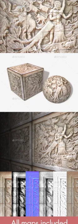 Asian Carved Stone Texture