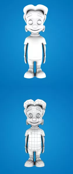 Base Mesh Cartoon Boy