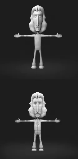 Base Mesh Cartoon Character