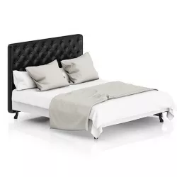 Black Leather Bed