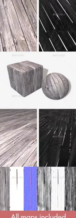 Broken Wooden Planks Seamless Texture