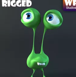 Cartoon Alien - Rigged