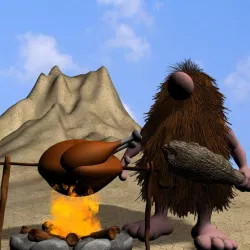 Cartoon Caveman Character Rigged