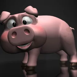 Cartoon Pig Rigged
