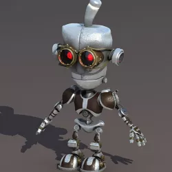 Cartoon Robot Riged