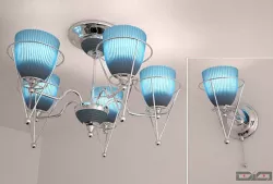 Chandelier Chrome with Sconce