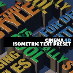 Cinema 4D 3D Title Presets Isometric Style