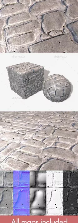 Cobblestone Bricks Seamless Texture