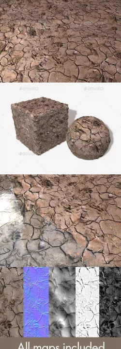 Dog Prints in Mud Seamless Texture