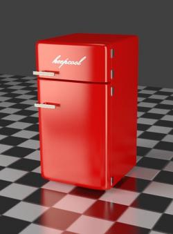 big chill retro fridge 3D model