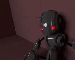 Futuristic Child-Robot High-Poly