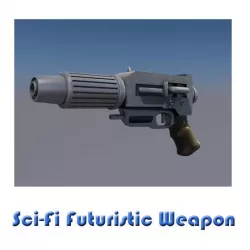 Futuristic laser weapon - sci-fi alien blaster gun