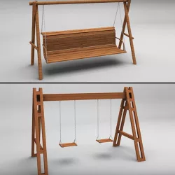 Garden wooden swings pack