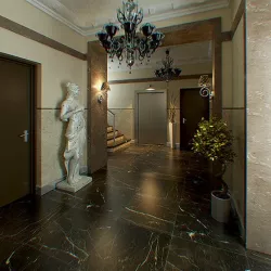 Hall Lobby Decorated Interior (full scene)