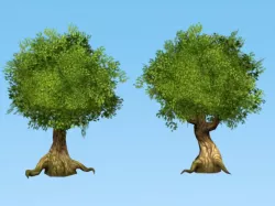 Hand-painted tree