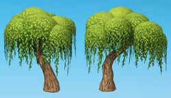 Hand painted Willow tree