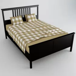 (HEMNES) Bed - Black brown