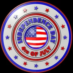Independence Day Symbol 3D