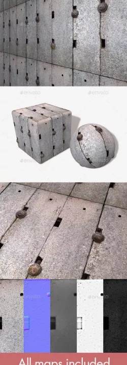 Industrial Concrete Blocks Seamless Texture