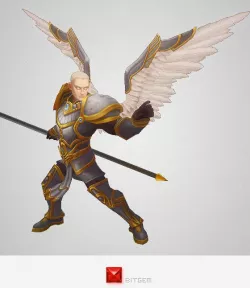 Low Poly Angel Male