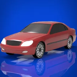 low poly car
