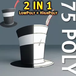 Low Poly Cartoon Hat