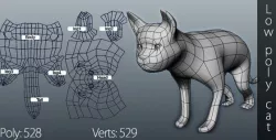 Low poly cat