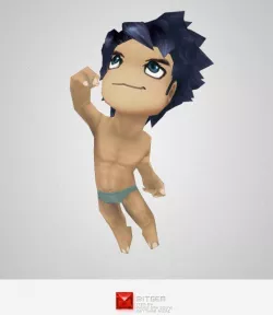 Low Poly Chibi Guy Base