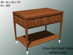 low poly circa bed end table
