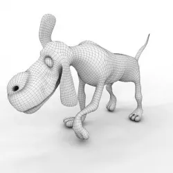 low poly dog