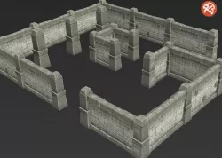 Low Poly Dungeon Wall