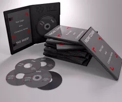 Low-poly DVD Case + Disc