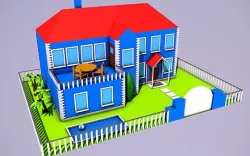 Low Poly House (Ready to Render)