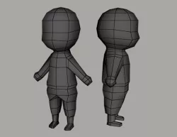 Low poly human character base
