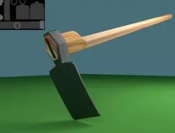 Low Poly Mattock