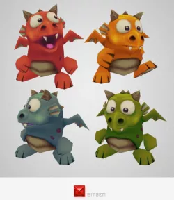 Low Poly Mini Dragon Fino