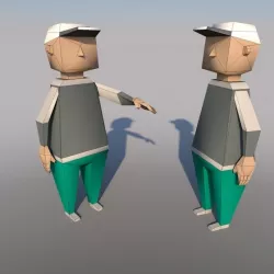 Low-poly models people