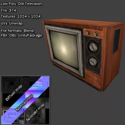 Low Poly: Old Television