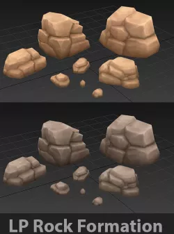 Low Poly Rock Formation