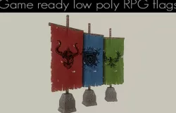 Low Poly RPG Flags