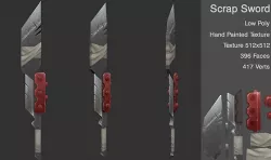 Low Poly Scrap Sword