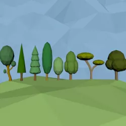 low poly tree packs in 8 models