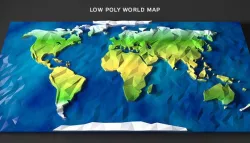Low Poly World Map