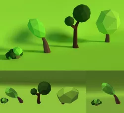LowPoly Trees .Pack5