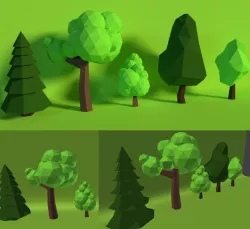 LowPoly Trees .Pack6