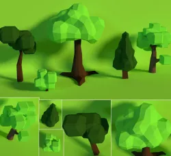 LowPoly Trees .Pack7