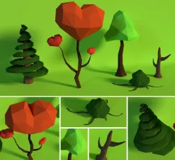 LowPoly Trees .Pack9
