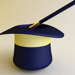 magician hat and wand